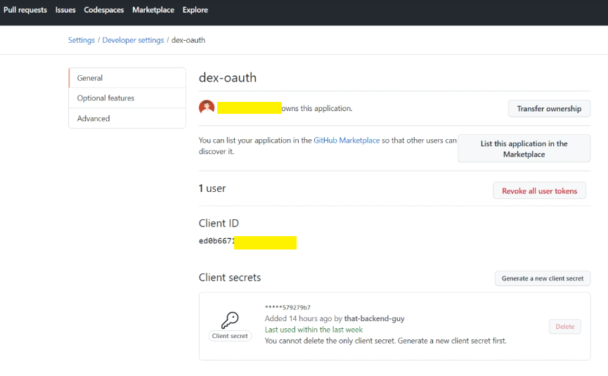 github oauth